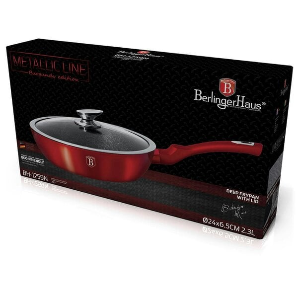 Berlinger Haus Deep Frying Pan with Lid 24 cm Berlinger Haus BH-1259 Burgundy