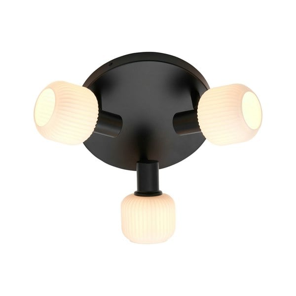Nordlux Milford Mini 3-Rondel | Ceiling light | Black