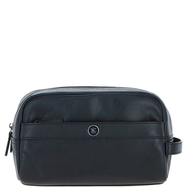 'Aqualuxe' Real Leather Wash Bag: 64407
