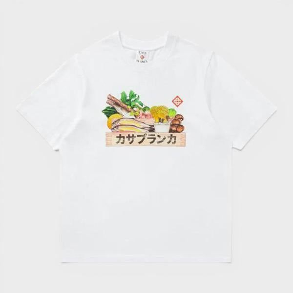 Casablanca Ingredients Printed T-Shirt White