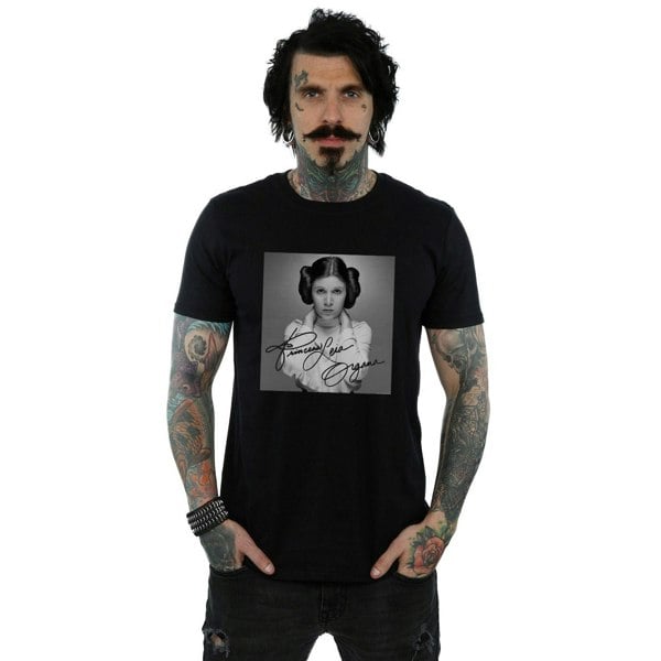 Star Wars Mens Princess Leia Organa T-Shirt - Black