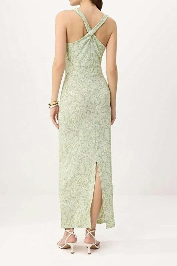 Bodycon Thick Strap Scoop Neck Sleeveless Stretch Knit Dress