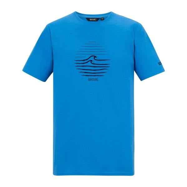 Regatta Mens Cline IX Wave T-Shirt - Sonic Blue