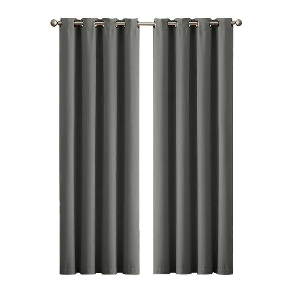 Marlow 2PC Thermal Blackout Blockout Curtains Eyelet Ring Top Thick Sun Block