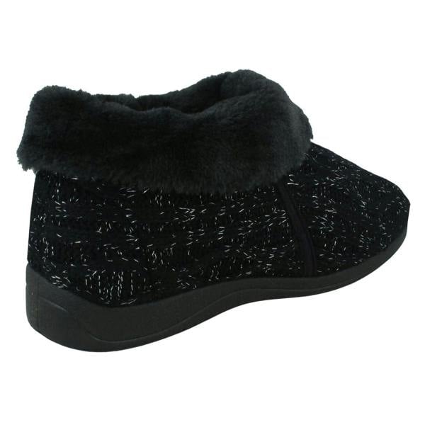 Rose Bank Ladies Rose Bank Memory Foam Knitted Bootee Slipper Karen