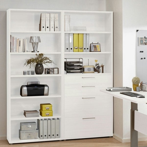 Furniture To Go Prima Bookcase 5 Shelves in White