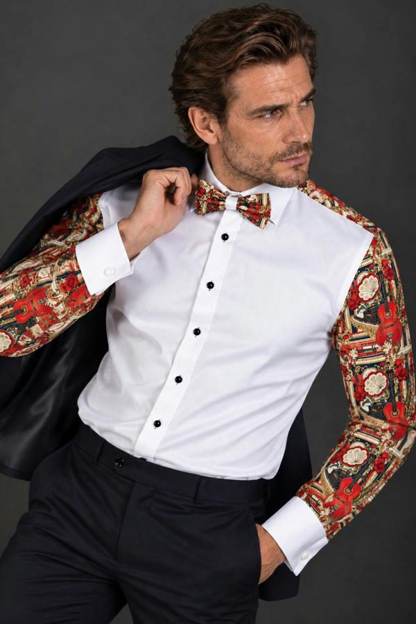 Claudio Lugli Showtime Music Note Tuxedo Shirt