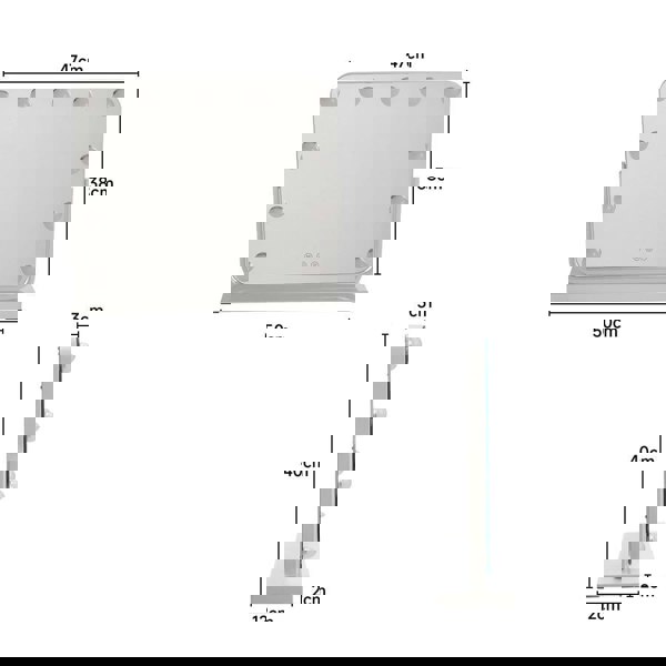 Frameless Hollywood Vanity Mirror with 11 Dimmable Lights Living and Home