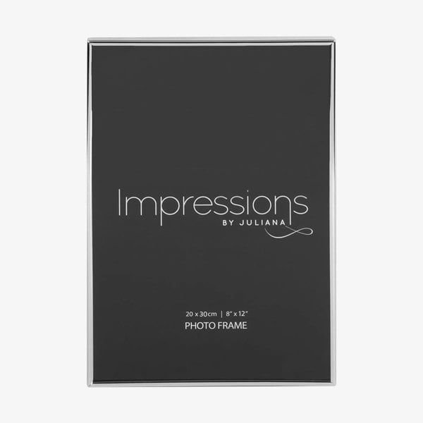 T. H. Baker Impressions Silverplated Oblong Thin 8x12 Inch Photo Frame 8156812
