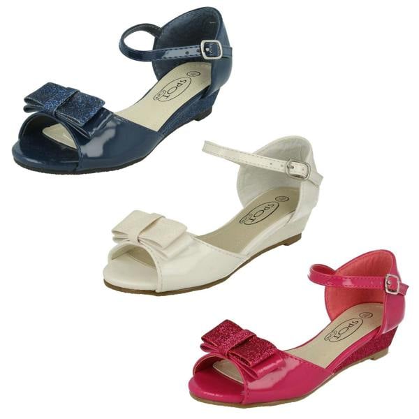 Spot On Girls Spot On Glitter Open Toe Sandals