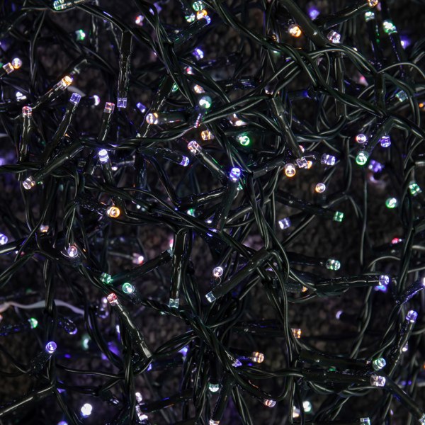 Samuel Alexander 15.5m 600 LED Colour Changing Christmas String Lights in White to Multi-Colour
