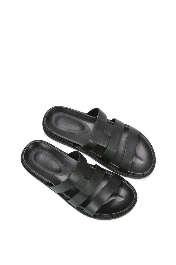 XY LONDON Flat Slider Sandals With Comfortable Footbed