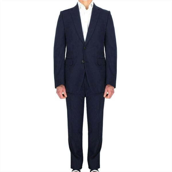 Dries Van Noten tailored slim-fitting suit in navy ink blue