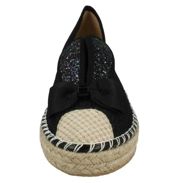 Spot On Ladies Spot On Bunny Ears Canvas Shoes F9982