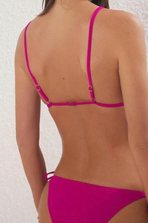 WOVCOR Triangle-Shaped Bikini Top with