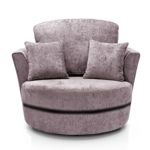 Furnishings For Less Monaco Chenille Fabric Swivel Chair
