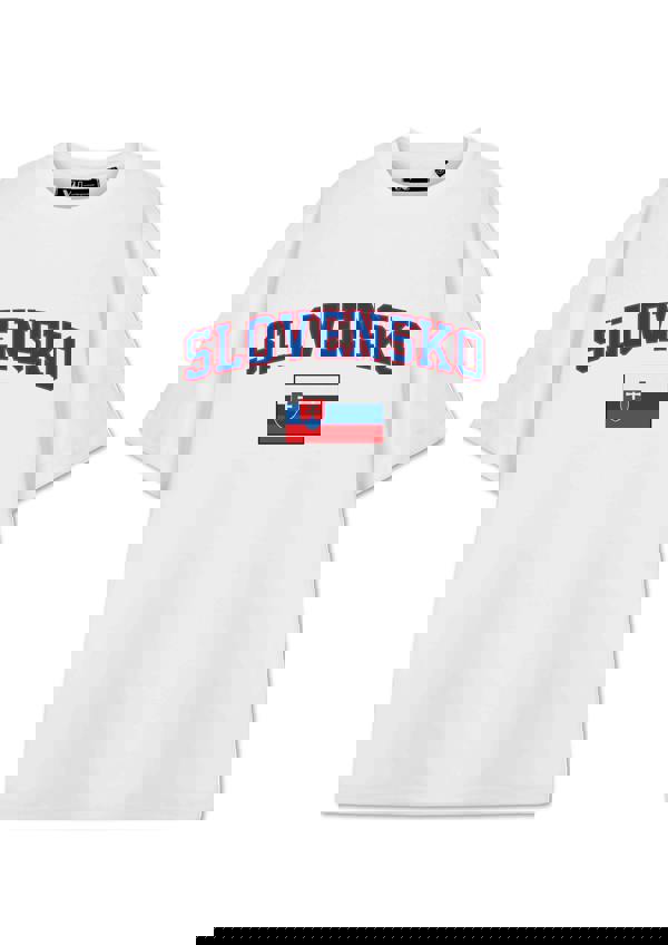 Show Me The Merch Unisex White Slovakia Short Sleeved T-Shirt