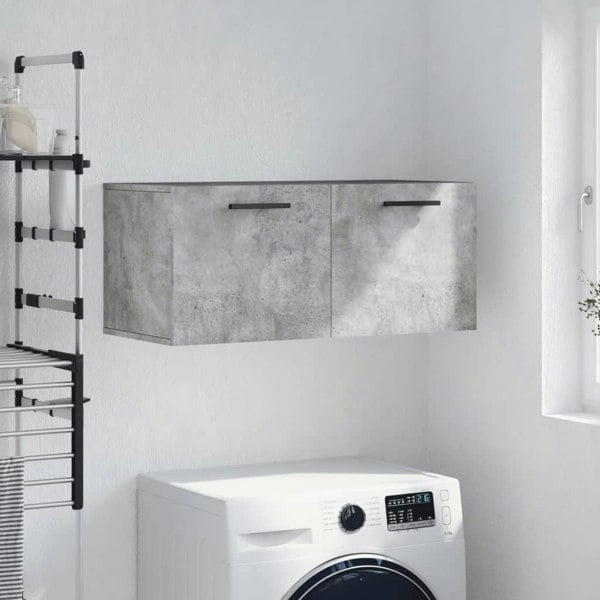 Berkfield Wall Cabinet Concrete Grey 80x36.5x35 cm Engineered Wood
