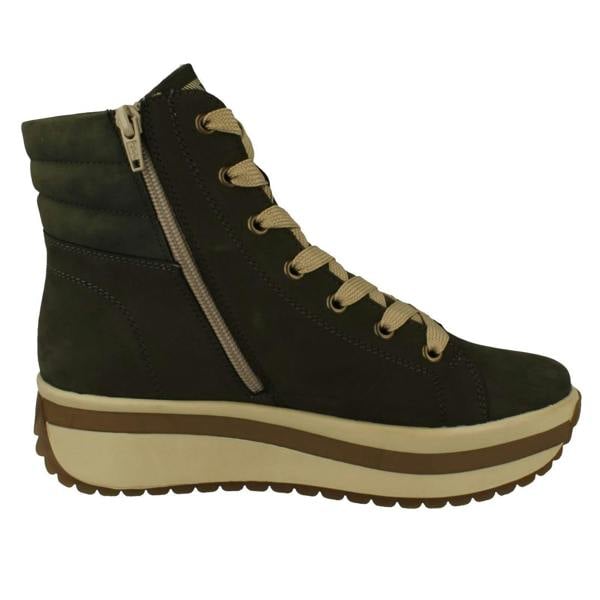 Rieker Ladies Rieker Chunky Platform Fleece Lined Ankle Boots W0962