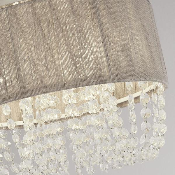 Lighting Collection Luxury Drum‑Shade with Crystal Cascades