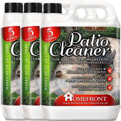 Homefront Patio Cleaner - Concentrated Formula to Remove Dirt, Grime, Mould and Algae - Easy to Use Fluid (15 Litres)