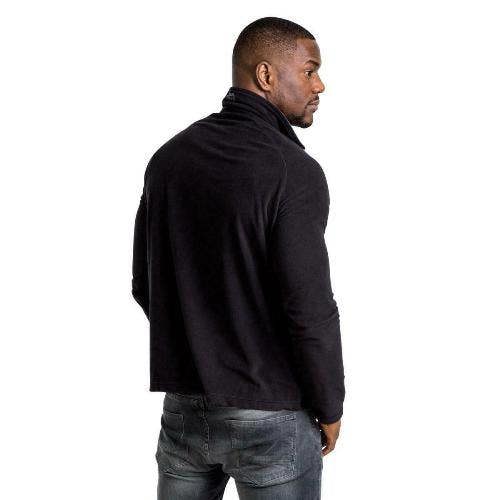 Mens Trespass Blackford Microfleece Pull Over Zip Fleece Top