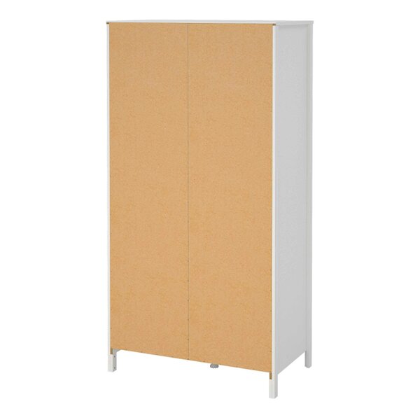 Wyld Haus Gossmere White Wardrobe 2 Doors 2 Drawers