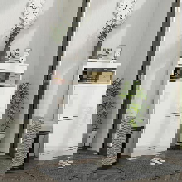 Flip-down Shoe Cabinet