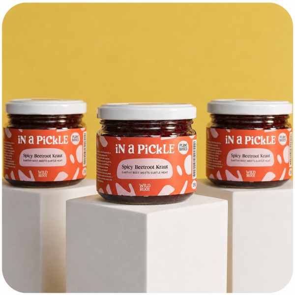 Wild Root 3x Spicy Beetroot Kraut (Plant Based) - 250g