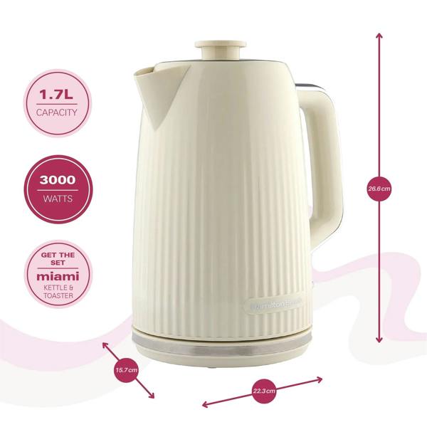 Hamilton Beach Miami Kettle & Toaster Set Sand - Hamilton Beach UK