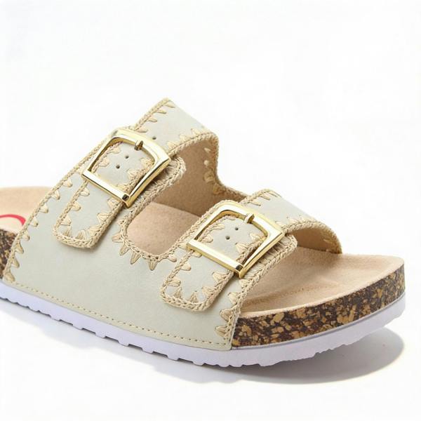Heavenly Feet SANDY Mules Sandals in Light Brown
