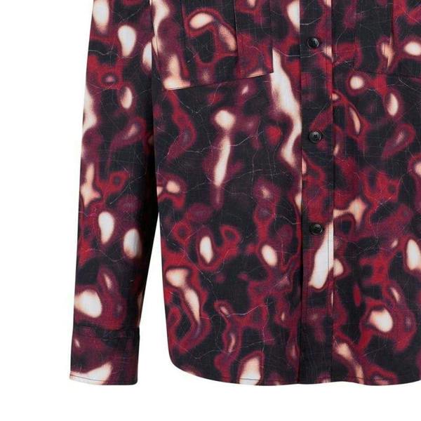 Boss Mens Abstract Long-Sleeved Shirt - Medium Pink - 