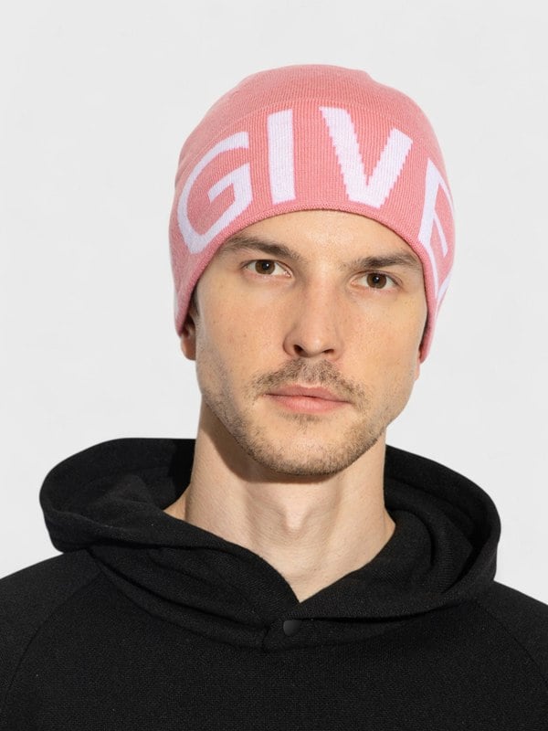 Givenchy Logo Wool Beanie Pink - Supplied FashionGivenchy