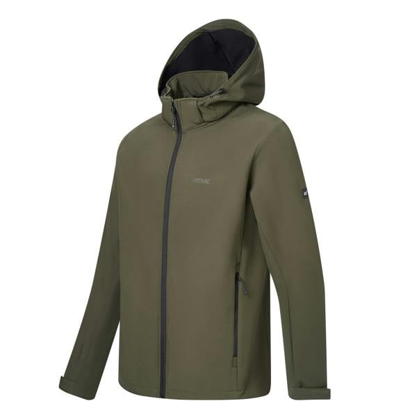 Regatta Mens Denvo Wind Resistant Soft Shell Jacket - Dark Khaki - 