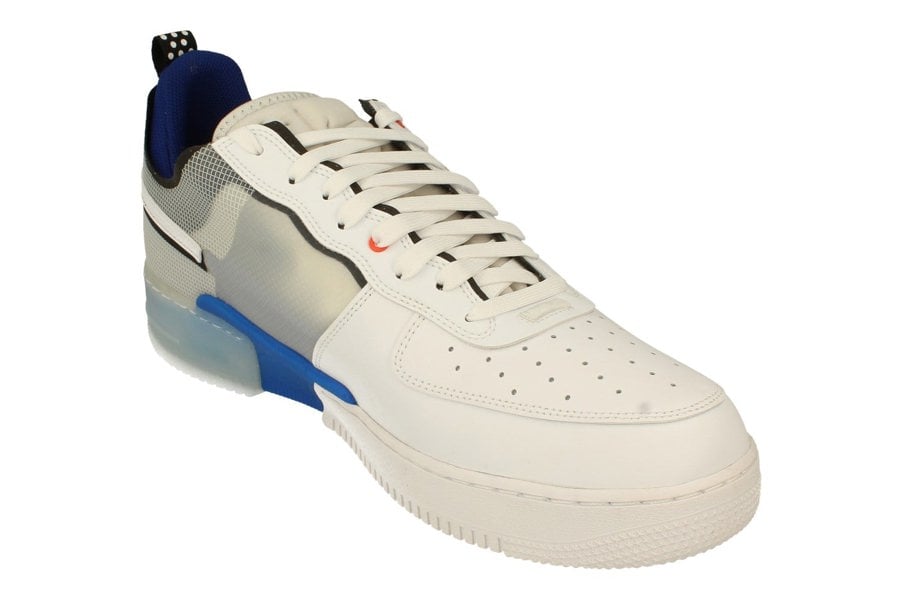 Nike Air Force 1 React Mens Trainers Dh7615  101 - White Light Photo Blue 101 - Photo 3