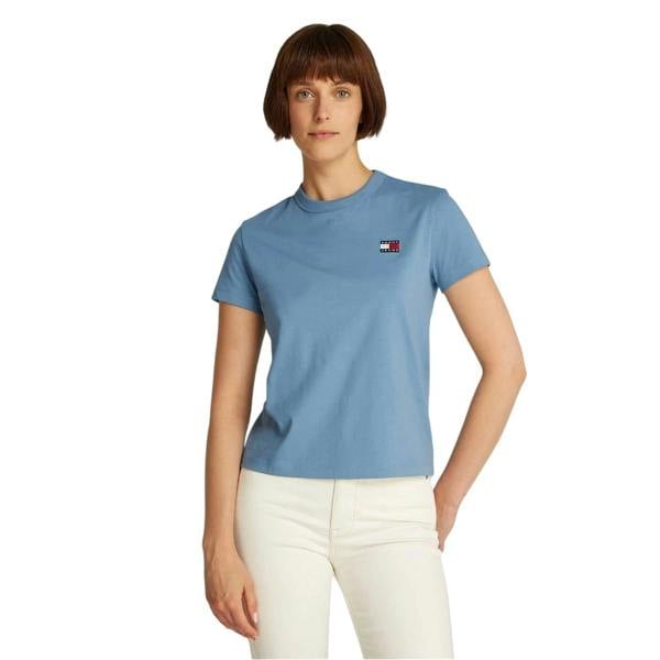 Tommy Jeans Womens/Ladies Badge Crew Neck Regular T-Shirt - Blue - 