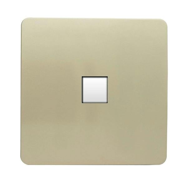 Trendi Switch 1 Gang RJ45 Cat 6 Modern Designer PC Ethernet Socket in Champagne Gold