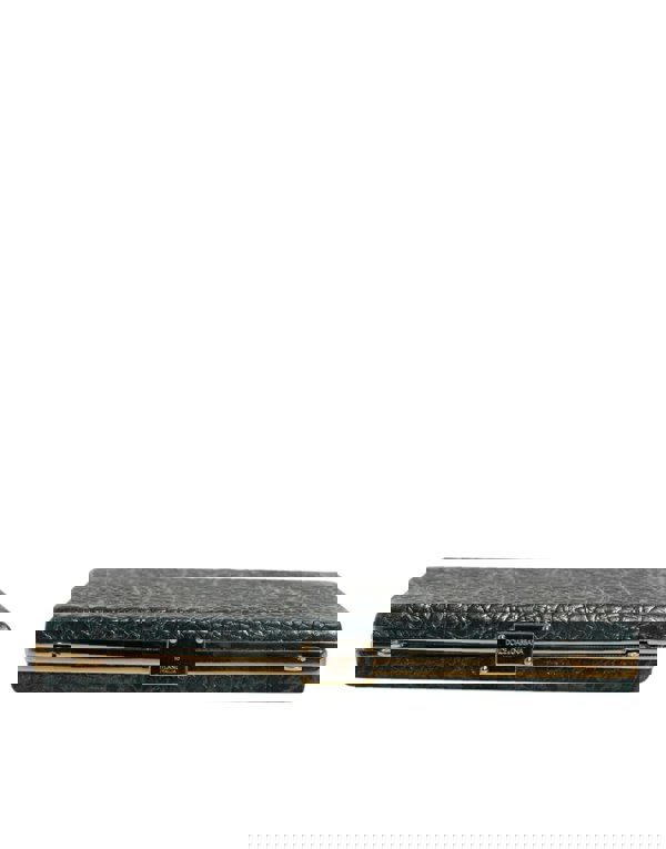 Rectangular Clutch Green Leather