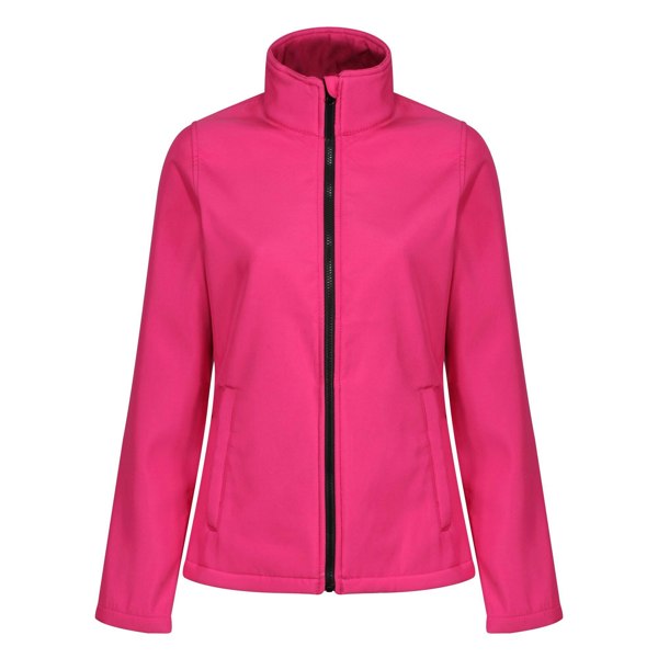 Regatta Standout Womens/Ladies Ablaze Printable Soft Shell Jacket - Hot Pink/Black