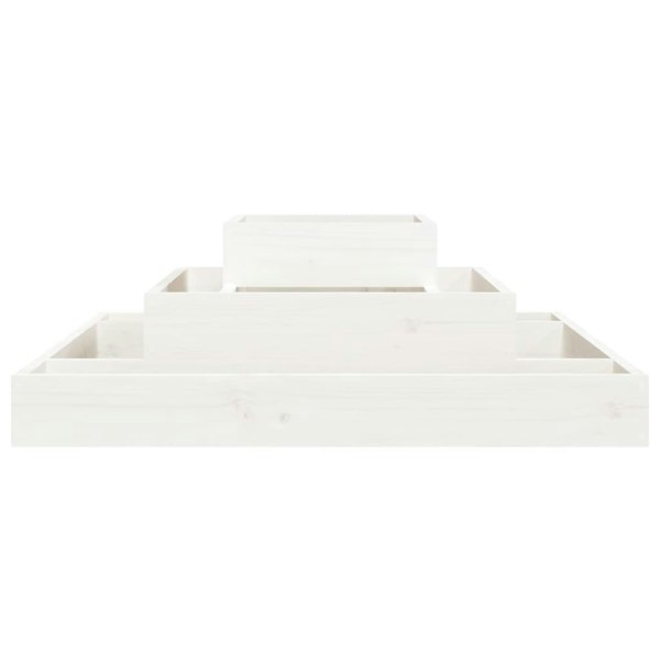 Berkfield Planter White 80x80x27 cm Solid Wood Pine