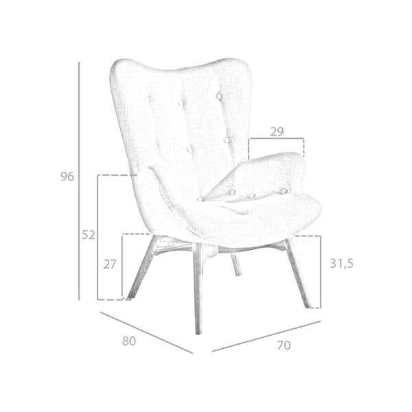 Angel Cerdá Beige Fabric Armchair 5023