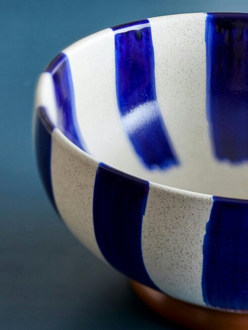 Love Frankie Cobalt & Bone XL Stoneware Serving Bowl