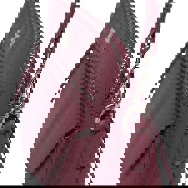 Assots London 'JEAN' Carmine Pink Real Soft Pebble Grain Leather Crossbody Bag