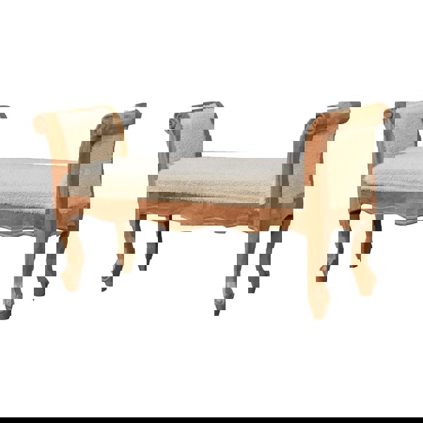 Artisan Furniture Cream Boucle French Style Bench