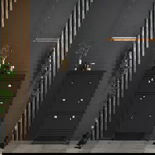 Furniture To Go Madrid Chest 3 drawers in Matt Black