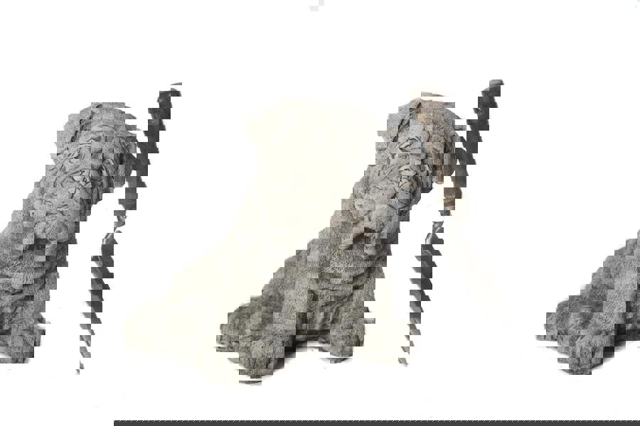 Cute Bulldog Pup Garden Ornament