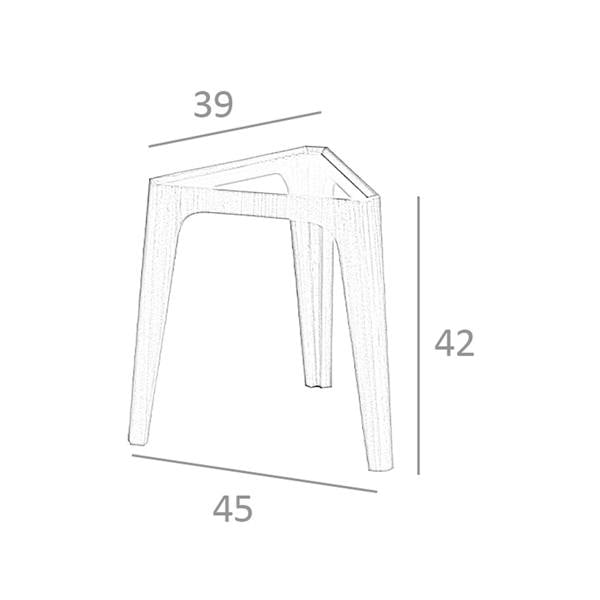 Angel Cerdá Triangular corner table in tempered glass and walnut 2107