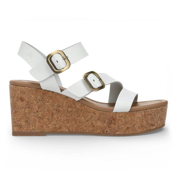 Blowfish Malibu Ali - Women's White Wedge Strappy Espadrille Heel Sandals