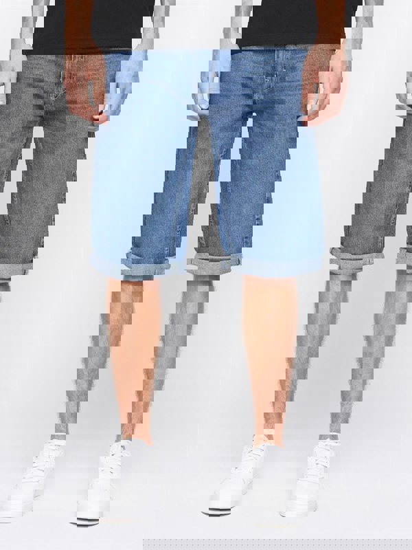 Crosshatch Tillforth Denim Shorts Stone Wash