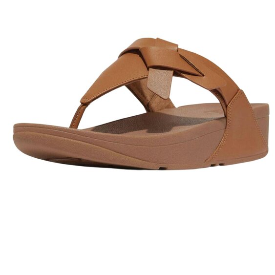 Fit Flop Womens/Ladies Leather Toe Post Knotted Sandals - Beige